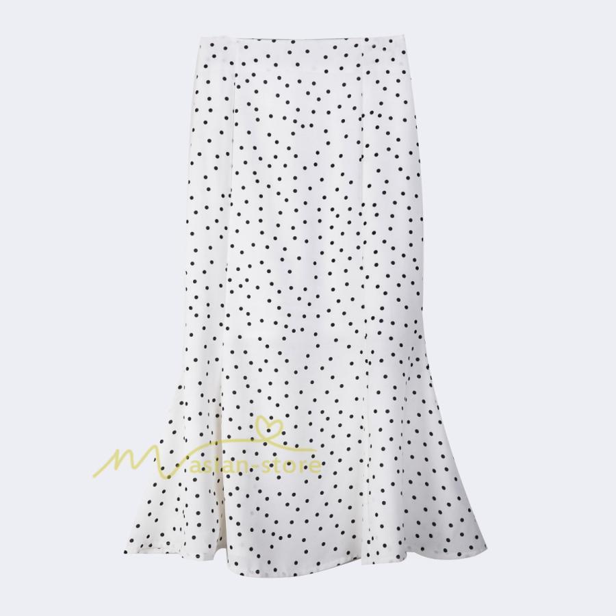 スカート | マーメイドマーメイド レディース ボトムス ロング丈 美シルエット ドット柄 シフォン20代30代40代 通勤通学 春夏 カジュアル 2022