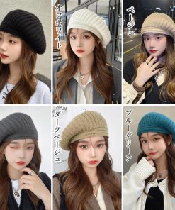 ベレー帽 | リブ編みニットニットキャップ