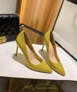 パンプス | 6cm8cm10cmヒール エナメル ハイヒール ピンヒール ポインテッドトゥ 美脚黄色 黒 ワイン ヌードカラー フォーマル 痛くない パーティー 女性