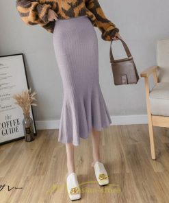 スカート | レディース ロング丈 マーメイド可愛い シンプル ニット 秋冬コーデ ボトムス きれい フレアカジュアル 女子会 新作 デート 抜け感