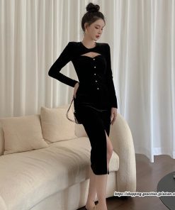 ワンピース | ワンピースタイトワンピース長袖 上品 セクシー高級感 タイトヒップアップ タイト スリム 美ライン シルエット お呼ばれ エレガント