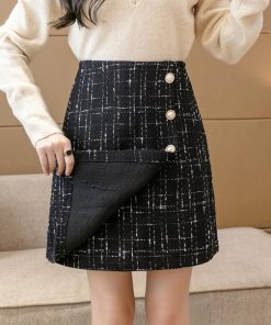 ミニスカート | ツイード風ミニスカートインナーパンツ付き