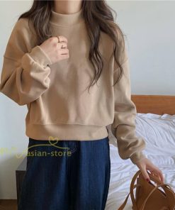 パーカー | 長袖トレーナー レディース トップス 無地 可愛い トレーナー 新作 長袖 スウェット モックネック ハイネック 秋冬 お出かけ コーデ カジュアル ゆったり