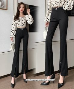 チノ・テーパード・ジョガー・スキニーパン | パンツ 秋 冬 レディース フレアパンツ ボトムス スリット スキニーパンツ 秋 冬 黒 無地 50代 40代 30代 大きいサイズ おしゃれ キレイめ 20代 送料無料 暖か