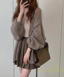 カーディガン | レディース 2wayニット秋冬 羽織り セーター アウター 軽 ライトアウター ニット 前ボタン Ｖカーデ フロントボタン ゆる 秋物