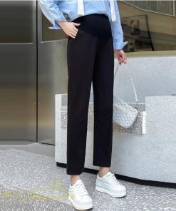 パンツ レギンス | マタニティパンツ レディース 着痩せ マタニティウェア ウエスト調整 上品 無地 カジュアル 大きいサイズ 妊婦服 ボトムス お出かけ マタニティ 日常感 産前着