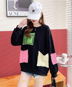 パーカー | トレーナー Tシャツ レディース 切り替え スウェット 春 長袖 おしゃれ 秋 冬 20代30代40代50代 コットン デート カジュアル 可愛い 女子会 お出かけ