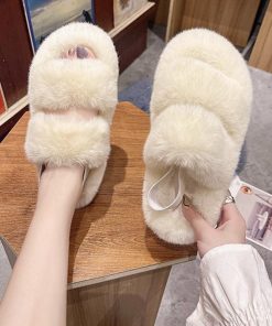 サンダル | ファーレディースファースリッパ