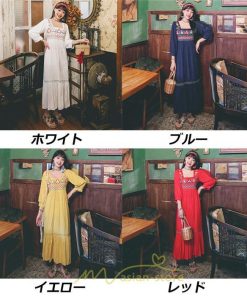 マキシ | 長袖ワンピース レディース 夏秋 コットン 10代 20代 30代 40代 50代 マキシワンピース ロングワンピース おしゃれ 着痩せ 大人可愛い 綺麗 かわいい