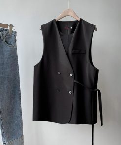 ベスト | ジレ 前開き ノースリーブ 春秋