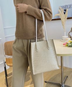 トートバッグ | ポーチ付き クロコダイル柄