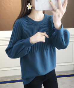 ニット・セーター | 求心編みニットトップスパフスリーブ 韓国