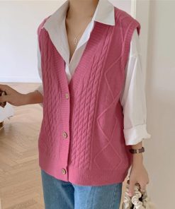 ニット・セーター | Vネック ニットベスト レディース春秋冬