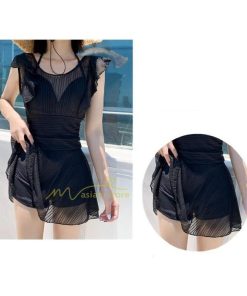 水着 | レディース ワンピース 20代 30代 40代 体型カバー ぽっちゃり 露出控えめ 黒 セクシー キャップ付 温泉お洒落 激売れ 可愛い リゾート 冬物 夏物