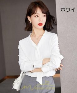 シャツ・ブラウス | ブラウス レディース 長袖 秋冬 オフィス フォーマル スーツ インナー 白 シフォン 大きいサイズ ビジネス 20代 通勤 40代 体型カバー 30代 秋服