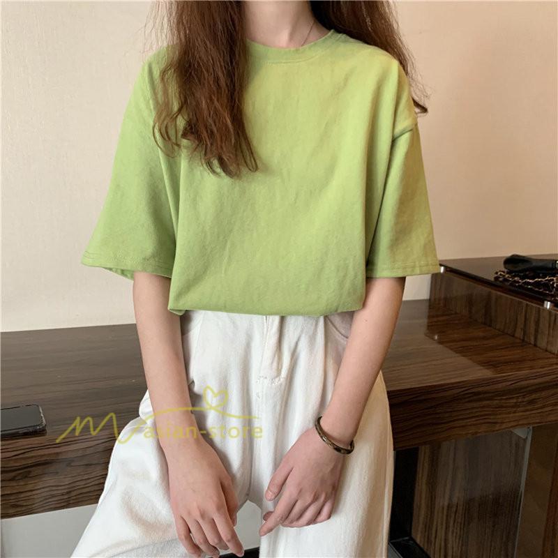 tシャツ・カットソー | Tシャツ レディース 半袖 春 夏 秋 トップス カットソー カジュアル シンプル ゆったり 20代30代40代50代 体型カバー 通勤通学 着回し 無地人気 お出かけ 上品