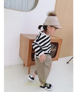 衣装 服 | 子供服 長袖Tシャツ キッズ 男の子 女の子 ロンT トップス 長袖 コットン 春 秋 カジュアル ボーダー柄 ナチュラル 可愛い 男女兼用