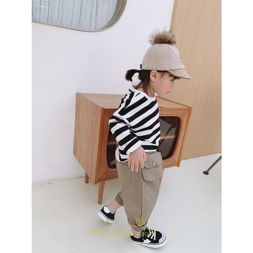 衣装 服 | 子供服 長袖Tシャツ キッズ 男の子 女の子 ロンT トップス 長袖 コットン 春 秋 カジュアル ボーダー柄 ナチュラル 可愛い 男女兼用