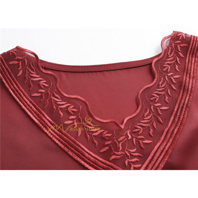 tシャツ・カットソー | Tシャツ レディース 7分袖 七分袖 カジュアル Vネック おしゃれ 女性用 シンプル 無地 ブラック 着痩せ レース付き シフォンシャツ 母の日 20代30代40代50代