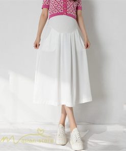 スカート | マタニティAライン マタニティウェア 春 夏 秋 無地 Aラインマタニティ 妊婦 ひざ下丈 ウエスト調整 着痩せ ゆったり 送料無料