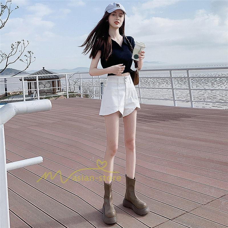 ショートパンツ | レディース デニム 短パン ジーンズ ボトムス 20代30代40代 カジュアル お出かけ 通勤通学 韓国風 ファッション 上品 着痩せ