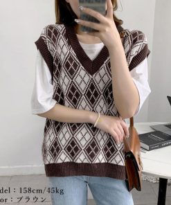 ニット・セーター | ニットベストレディース秋冬ニットトップス