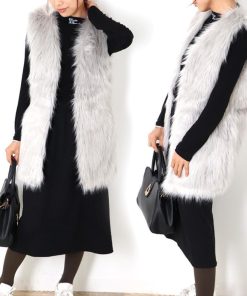 ベスト | チョッキ ジレ 毛皮 アウター レディース 秋冬 ファ レディース ファー 前開き