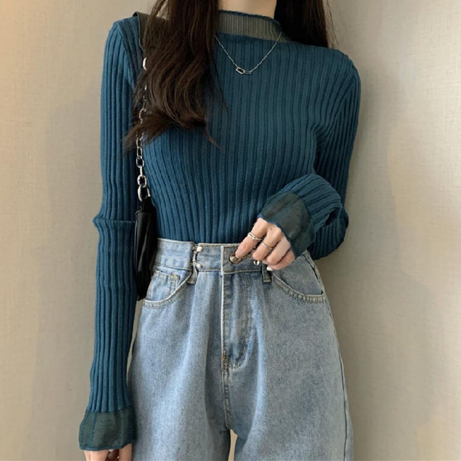 ニット・セーター | 長袖 ニットセーター レディース レース