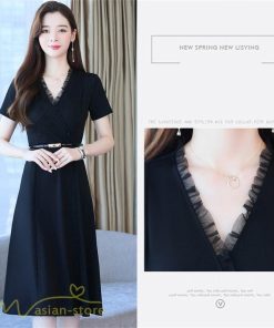 ミディアム | Aラインワンピース ワンピース レディース 着痩せ 無地 半袖 Vネック ひざ丈 ミディアムワンピース カジュアル おしゃれ 30代 20代 上品 大きいサイズ 40代