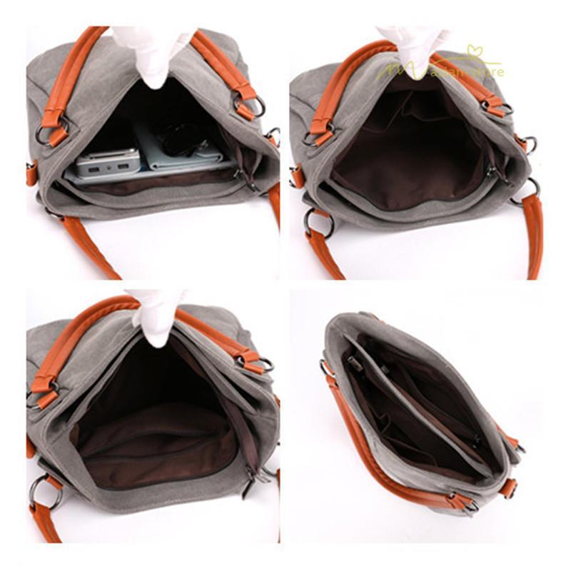 女性用バッグ | トートバッグ レディース ショルダーバック 大きめ ママバッグ 多収納 鞄 肩掛け 多機能バッグ 手提げかばん キャンパス ズック 斜めがけ 帆布 大容量