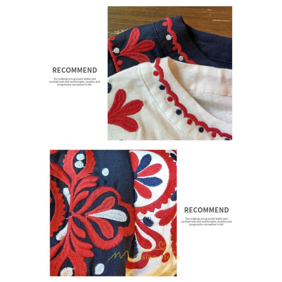 マキシ | 花柄ワンピース 丸首 リゾート ワンピース レディース 長袖 夏秋 ロング丈 マキシ丈 大人 上品 刺繍 綿麻 二次会 女子会 旅行 お出かけ コットン バカンス