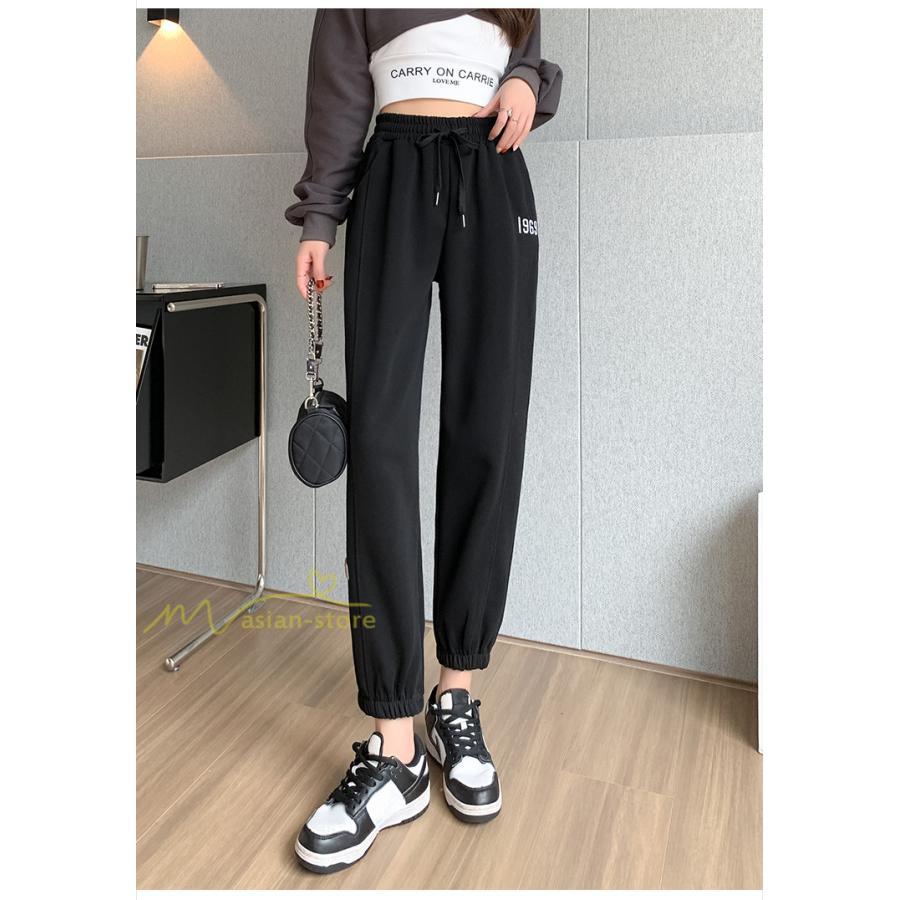 チノ・テーパード・ジョガー・スキニーパン | パンツ テーパードパンツ レディース ロング丈 秋冬コーデ スウェットパンツ カジュアル 刺繍 ロングパンツ 着痩せ ウエストゴム 大きいサイズ シンプル