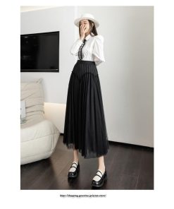 スカート | ロングティアードAラインレディース フレアハイウエスト 秋冬 無地 20代30代40代50代 オシャレ ゆったり