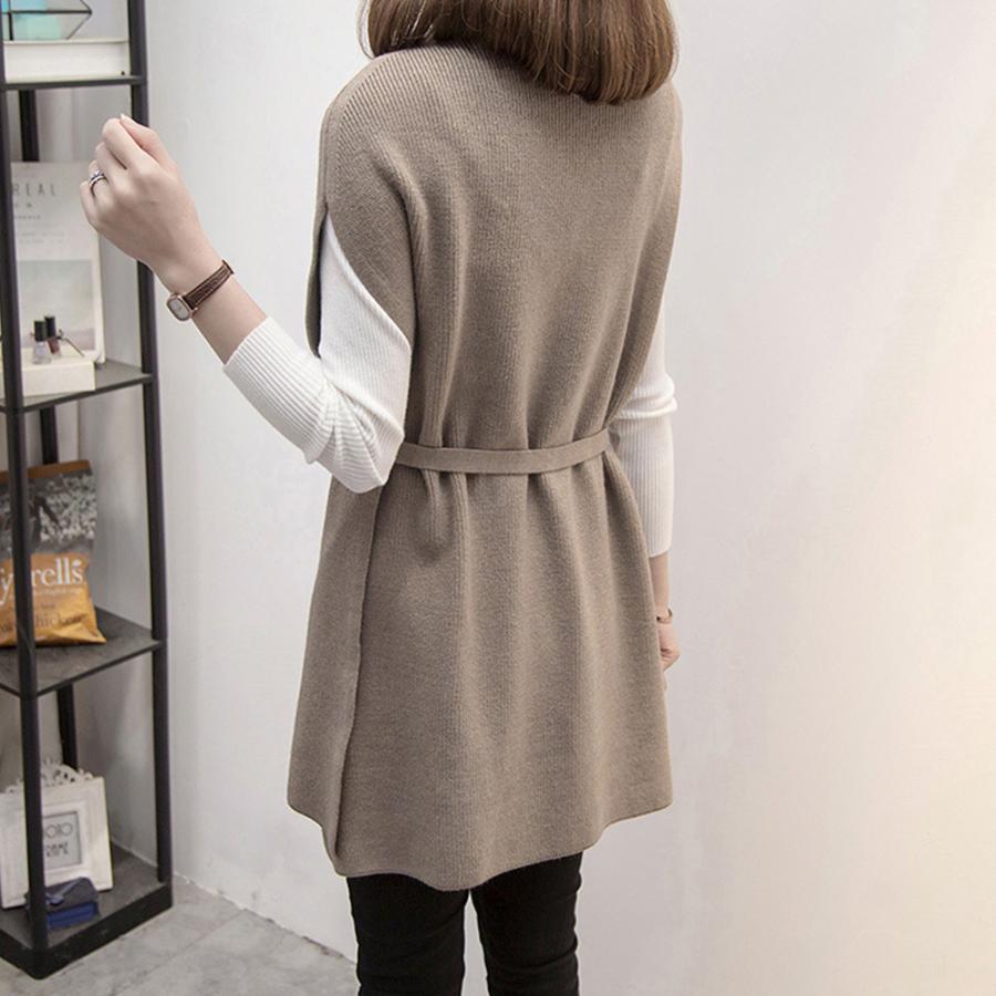 ニット・セーター | ノースリーブ ニットチュニック 韓国風