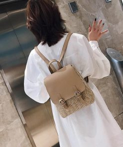 リュック | 可愛い ペーパー 編みこみ カジュアル リュックサック デイパック ストローバッグ レディース ミニリュック バッグパック