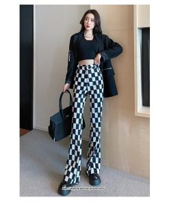 チノ・テーパード・ジョガー・スキニーパン | パンツ レディース フレアパンツ ロングパンツ チェック柄 カジュアル ハイウエスト ワイドパンツ トレンド かわいい おしゃれ 楽ちん お出かけ 送料無料 デート