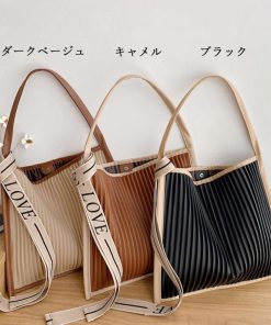 トートバッグ | プリーツ エコレザー 韓国