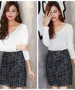 タイトスカート | ツイード スカート 台形スカート ミニスカート ハイウエスト