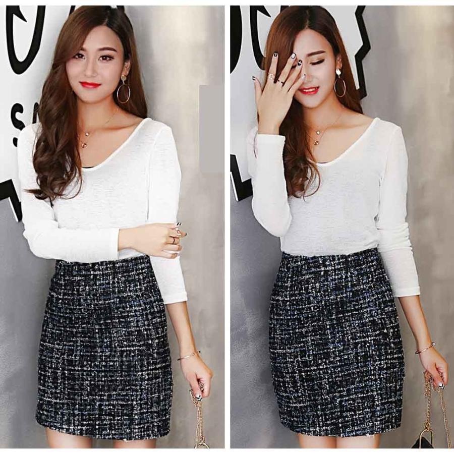 タイトスカート | ツイード スカート 台形スカート ミニスカート ハイウエスト