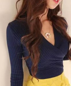 新作入荷アイテム | レディース ニットソー 長袖 プルオーバー トップス 韓国ファッション ニット きれいめ 秋冬 Vネック ニットセーター