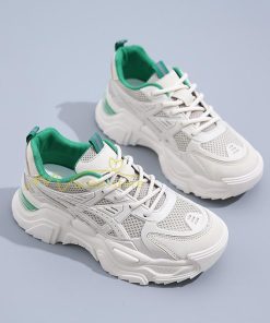 スニーカー | レディース 白 ダッドレディース 厚底 身長アップ ランニングシューズ 通気 厚底シューズ 厚底ダッドスニーカー 軽量 美脚 歩きやすい