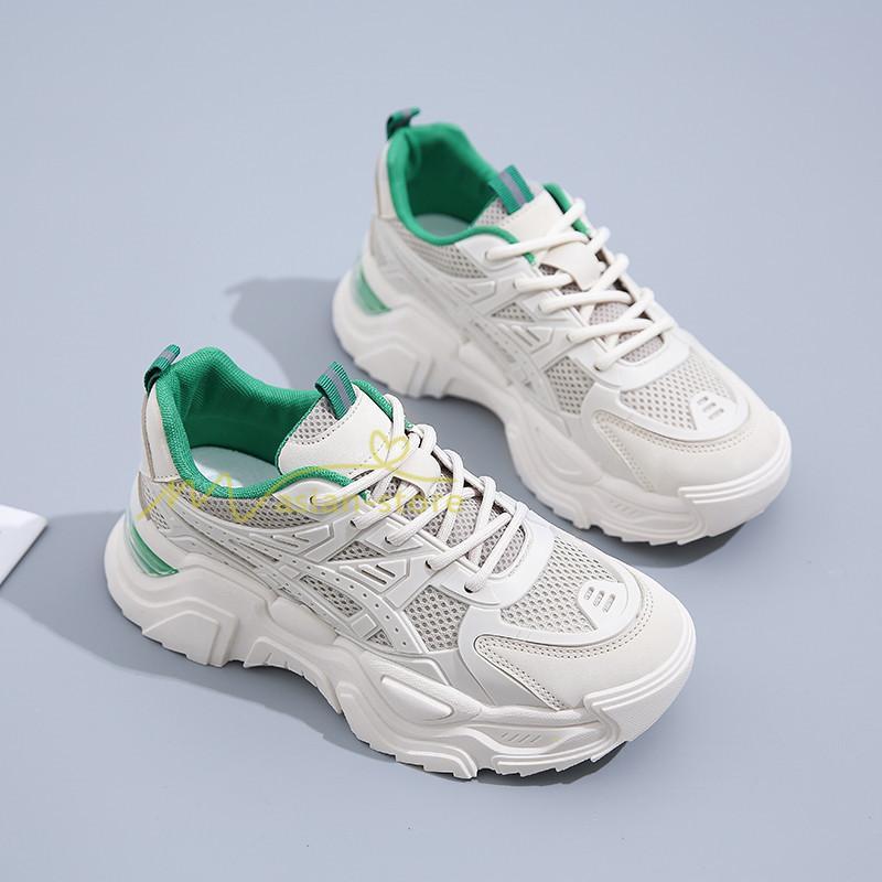 スニーカー | レディース 白 ダッドレディース 厚底 身長アップ ランニングシューズ 通気 厚底シューズ 厚底ダッドスニーカー 軽量 美脚 歩きやすい