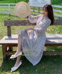 マキシ | ワンピース レディース 大人 ワンピ 花柄 夏秋 Vネック カジュアルワンピ 着やせ きれいめ ミモレ丈 カジュアル エレガント お出かけ 20代30代40代 通勤通学