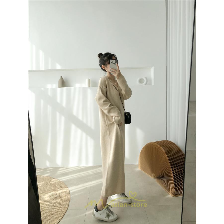 ニットワンピース | レディース 冬 きれいめ ニットフレア ロング おしゃれ 秋冬 長袖 送料無料 可愛い 萌え袖 上品 秋冬コーデ 20代30代40代50代 がーりー