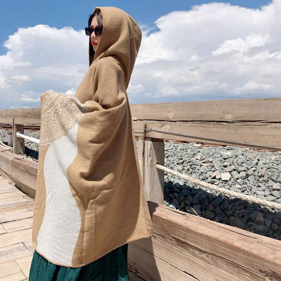 マフラー | ニットマント レディース ニットマフラー