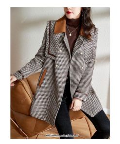 コート・ジャケット | アウター ジャケット テーラード シングル オフィス レディース 秋 20代30代40代50代 ラシャ テーラードジャケット グレンチェック ダブルブレスト