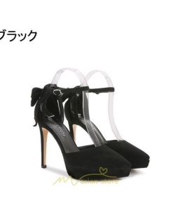 パンプス | ハイヒール レディース 靴 美脚 大きいサイズ スエード表面 パーティ 履きやすい 歩きやすい 痛くない アウトドア ストラップ付き おしゃれ 動きやすい