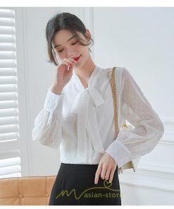 シャツ・ブラウス | シャツ ブラウス 秋冬 レディース スカーフタイ きれいめ フォーマル 春 長袖 無地 シンプル カジュアル 上品 通勤 お出かけ エレガント フェミニン オフィス