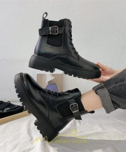 ショートブーツ | ブーツ レディース レースアップブーツ 履きやすい 卒業式 袴ブーツ 送料無料 スムース つやあり 美脚 編み上げ ブラック 黒 つや消し