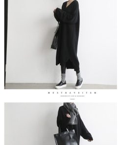 ニットワンピース | 短納期マキシ丈 レディース トップス リブニット ニットワンピ Vネック シャツワンピース 長袖 上品 きれいめ ロング丈 お洒落 通勤